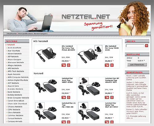 netzteil.net E-Commerce